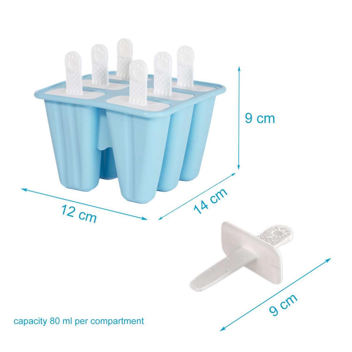 EISCREME FORM - Blau, Kunststoff (12/9/14cm) - Intirilife
