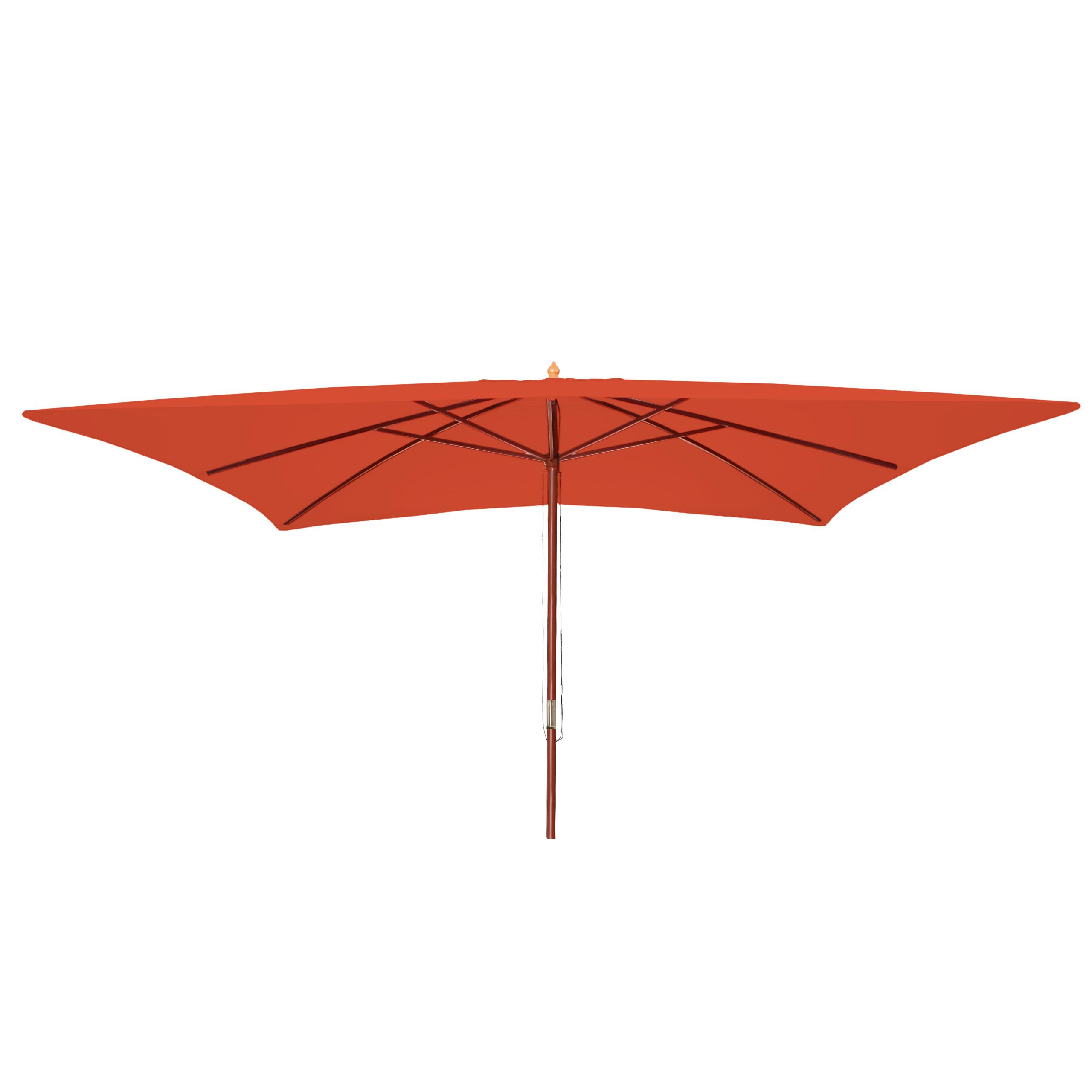 SONNENSCHIRM Orange - Orange, Holz (400/300cm) - MCW