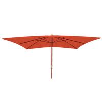 SONNENSCHIRM Orange - Orange, Holz (400/300cm) - MCW