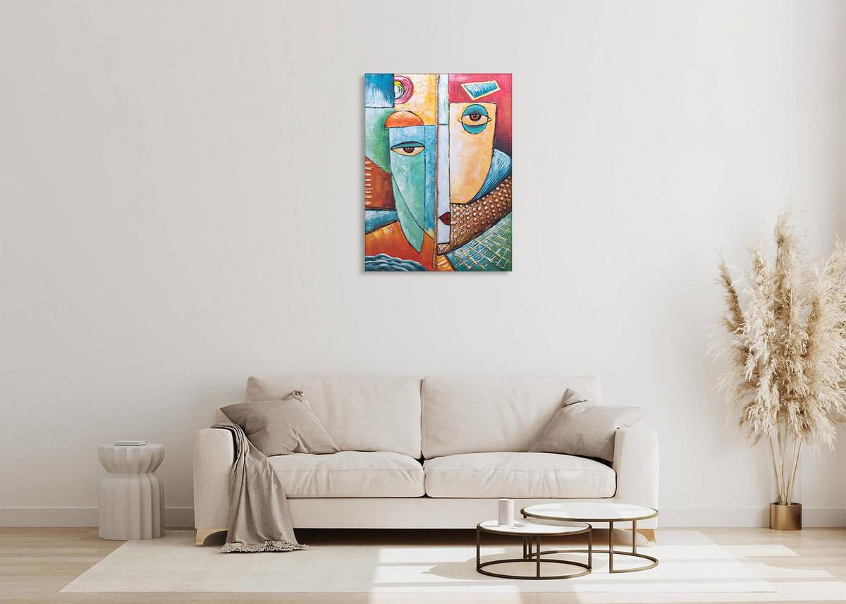 ACRYLBILD HANDGEMALT 75/100 cm - Multicolor, Holz/Textil (75/100cm) - KUNSTLOFT
