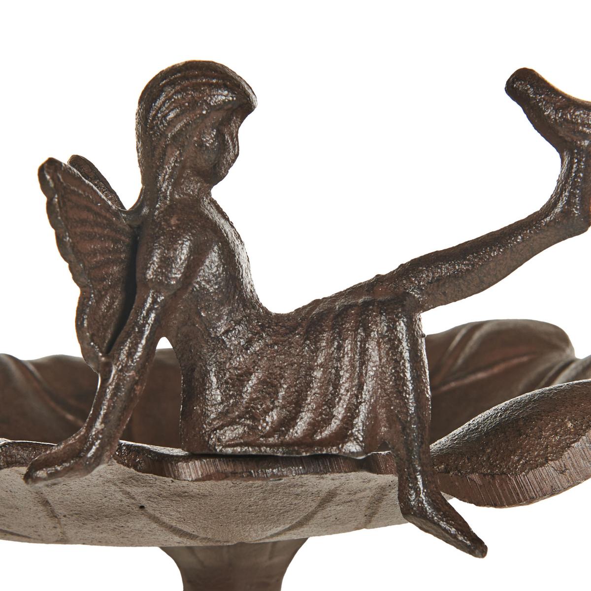 GARTEN-VOGELTRÄNKE Braun Magpie - Braun, Metall (27/65/27cm) - Beliani