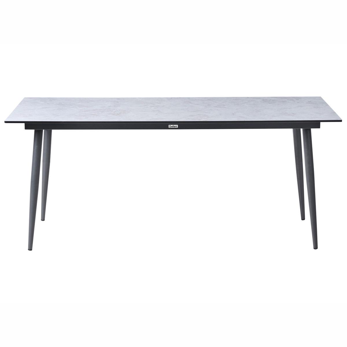 GARTENTISCH 180/90 cm Steinoptik Hellgrau Tolentino - Dunkelgrau, Kunststoff (180/90/75cm) - Beliani