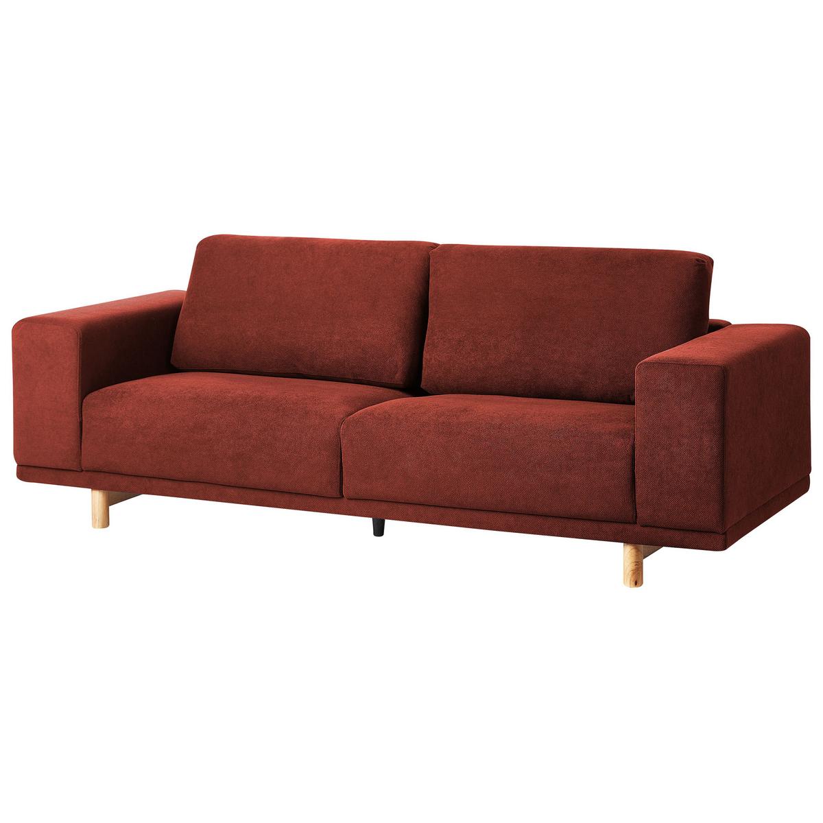 3-SITZER-SOFA Stoff Rot Nivala - Rot, Textil (220/76/84cm) - Beliani