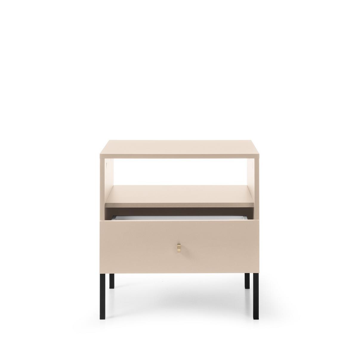 NACHTTISCH MONDO 53,6/56,2/39 cm Beige - Beige, Holzwerkstoff (53.6/56.2/39cm) - MASSENO