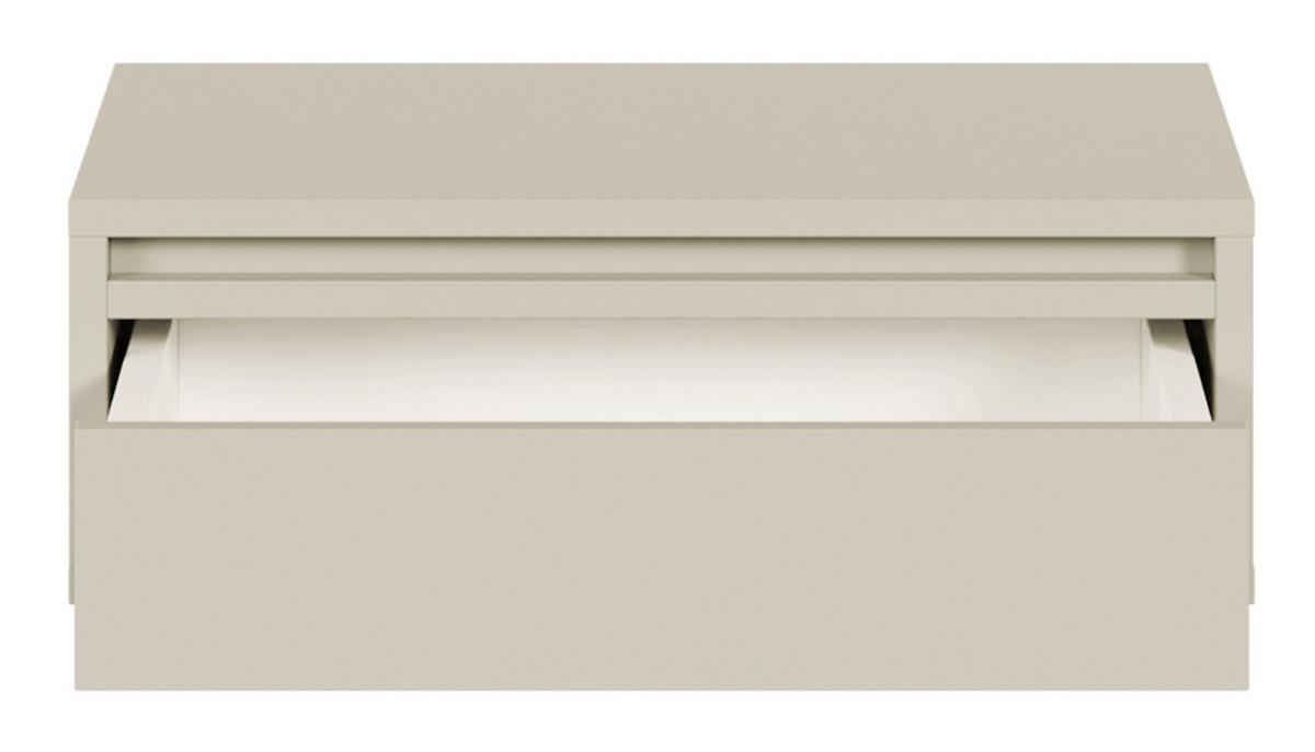 NACHTSCHRANK Evo Graubeige 50 cm - Taupe, Holzwerkstoff (50/17/34cm) - Selsey
