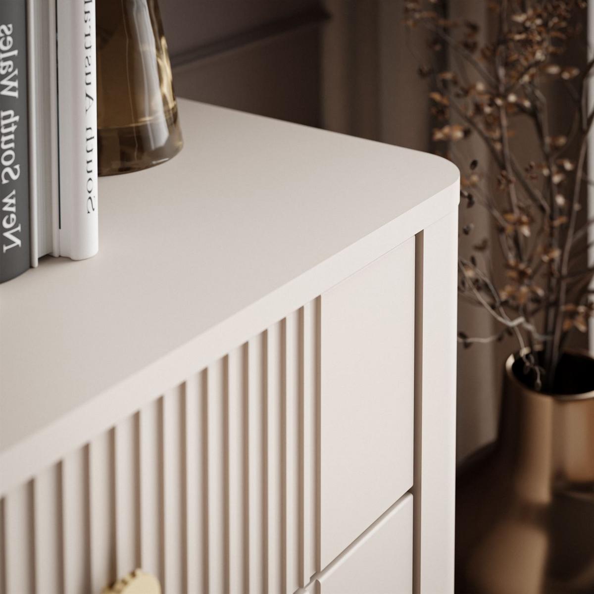 KOMMODE ELYSIA KASCHMIR 2D2S mit Schubladen und Goldenbeine - Kaschmir, Holzwerkstoff (115/89/39cm) - Lookway