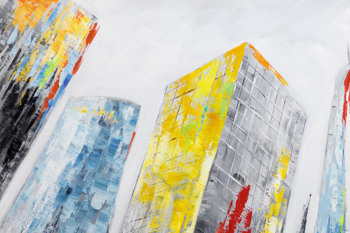 ACRYLBILD HANDGEMALT 120/80 cm - Multicolor/Grau, Holz/Textil (120/80cm) - KUNSTLOFT
