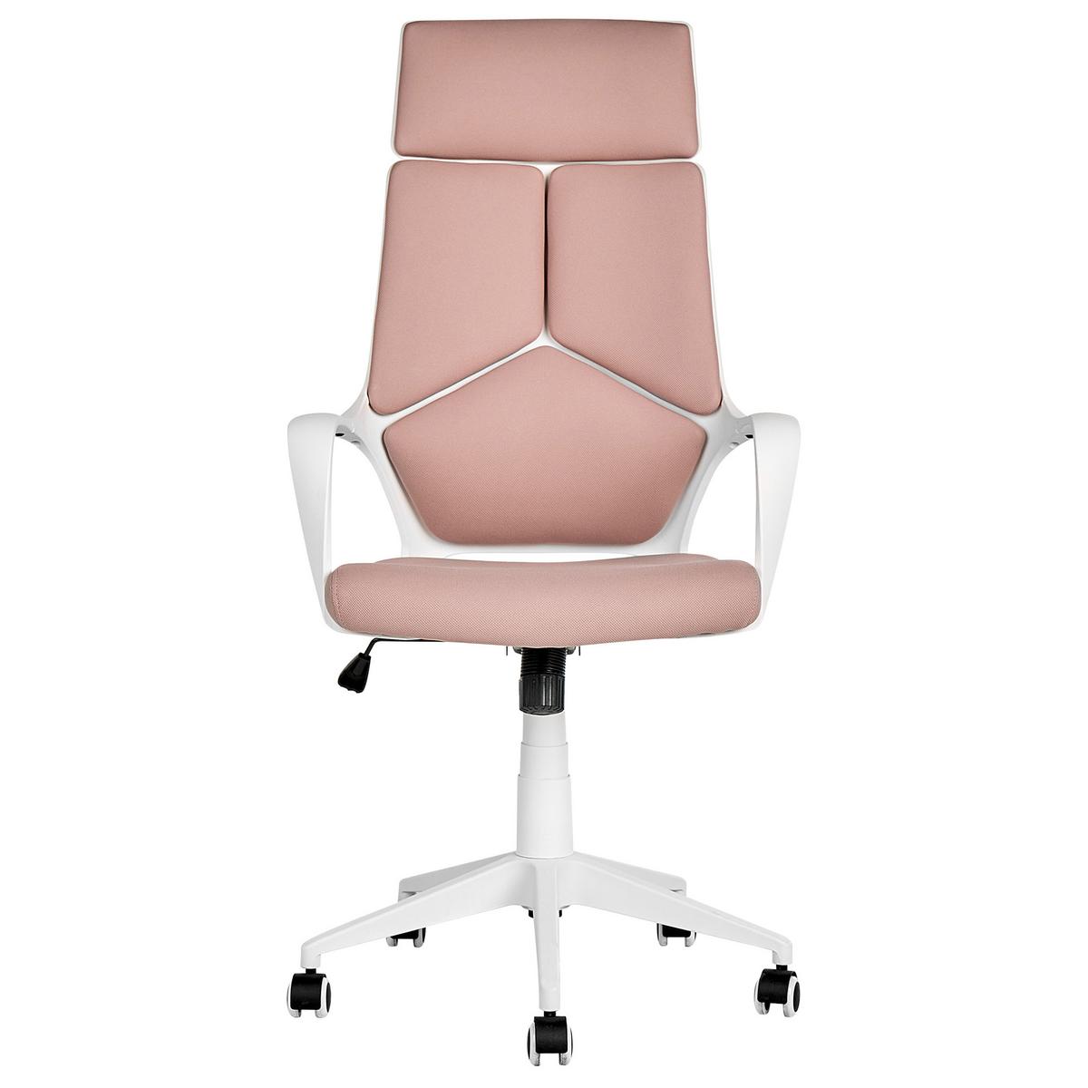 BÜROSTUHL Pfirsichrosa Delight - Pink, Textil (64/116/64cm) - Beliani
