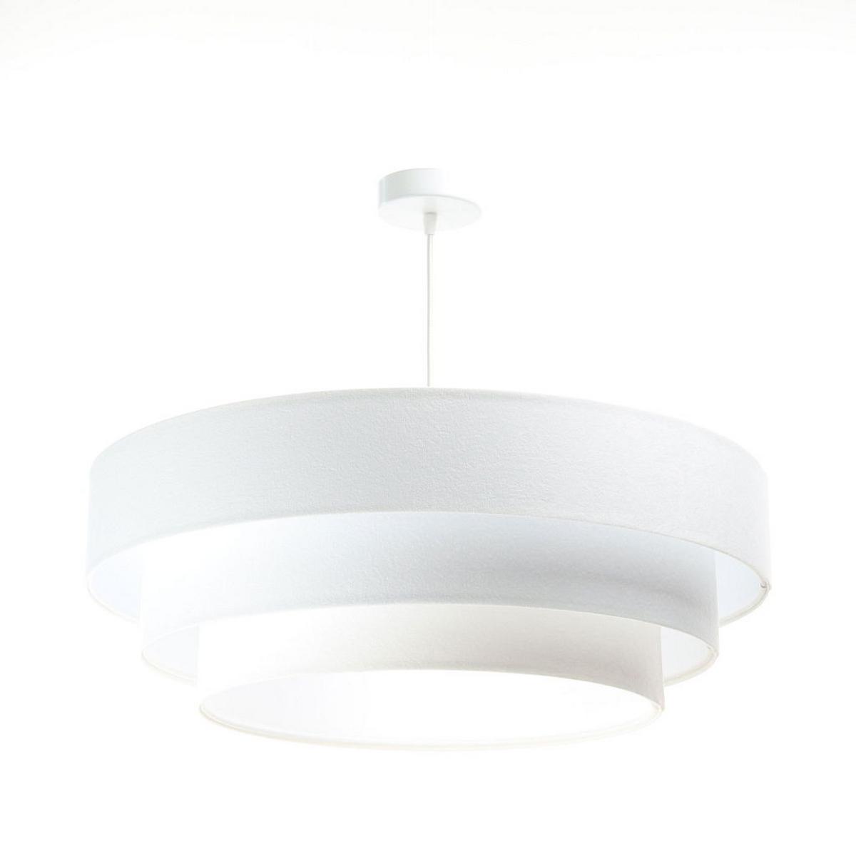HÄNGELEUCHTE Weiß 60/20 cm - Silberfarben, Kunststoff (60/1.5/20cm) - ONZENO