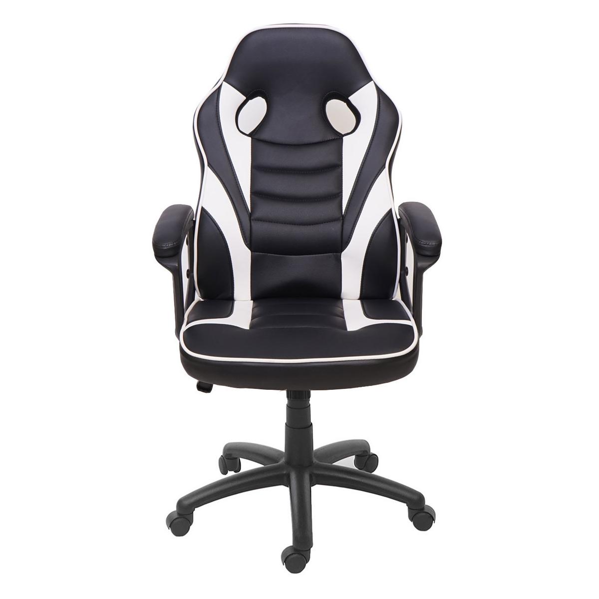 BÜROSTUHL Schwarz, Weiß - Schwarz/Weiß, Textil (63/119/64cm) - MCW