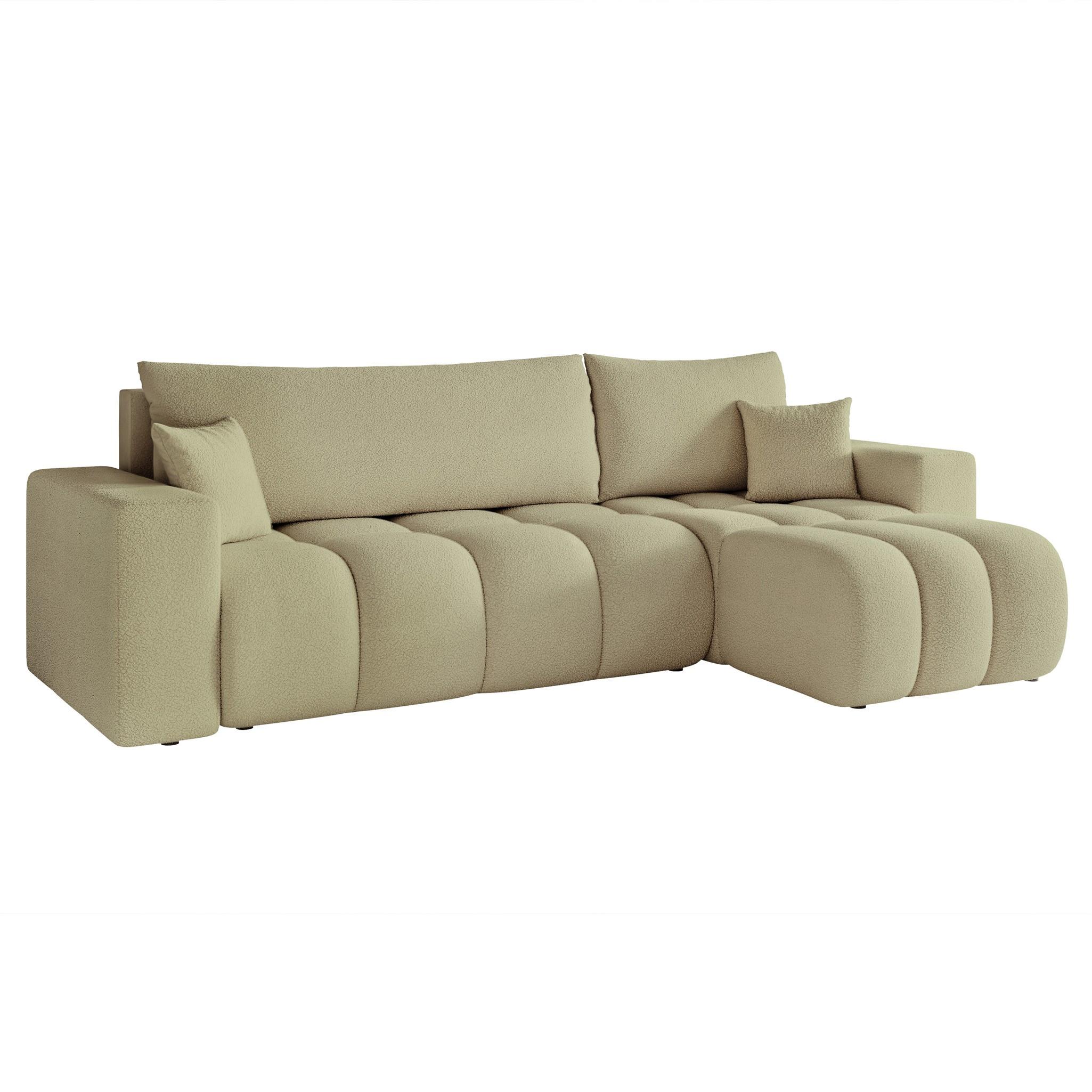 ECKSOFA Anabel Mit Schlaffunktion - Grün, Holzwerkstoff/Textil (145/248cm) - Fun Möbel