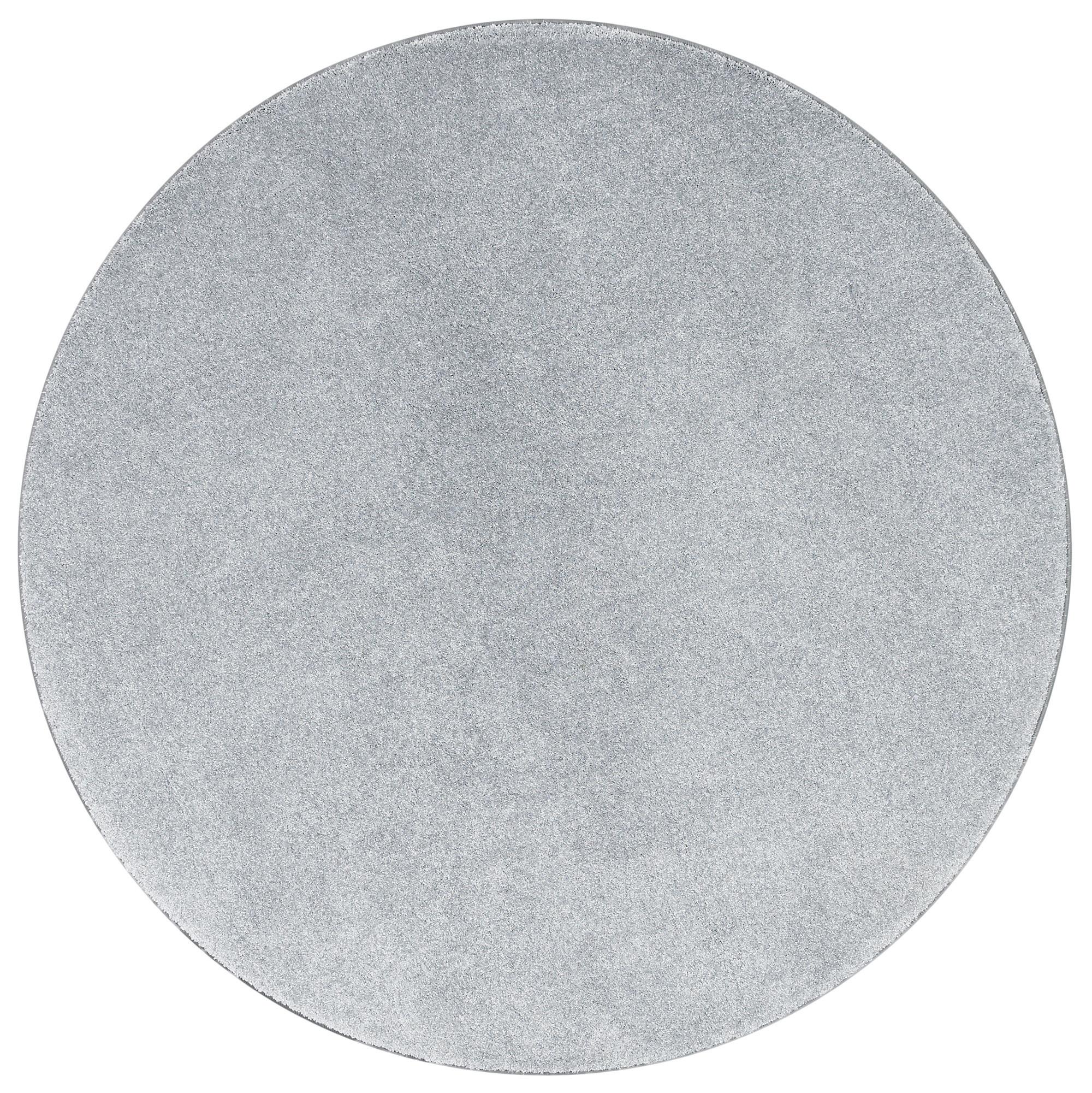 HOCHFLOR LUXUS VELOURS TEPPICH TOUCH RUND - Grau, Textil (200/200cm) - Snapstyle