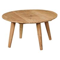 COUCHTISCH Akazien-Massivholz Rund 75x40cm, Vierbeinig Landhausstil - Braun/Akaziefarben, Holz (75/75/40cm) - KADIMA DESIGN