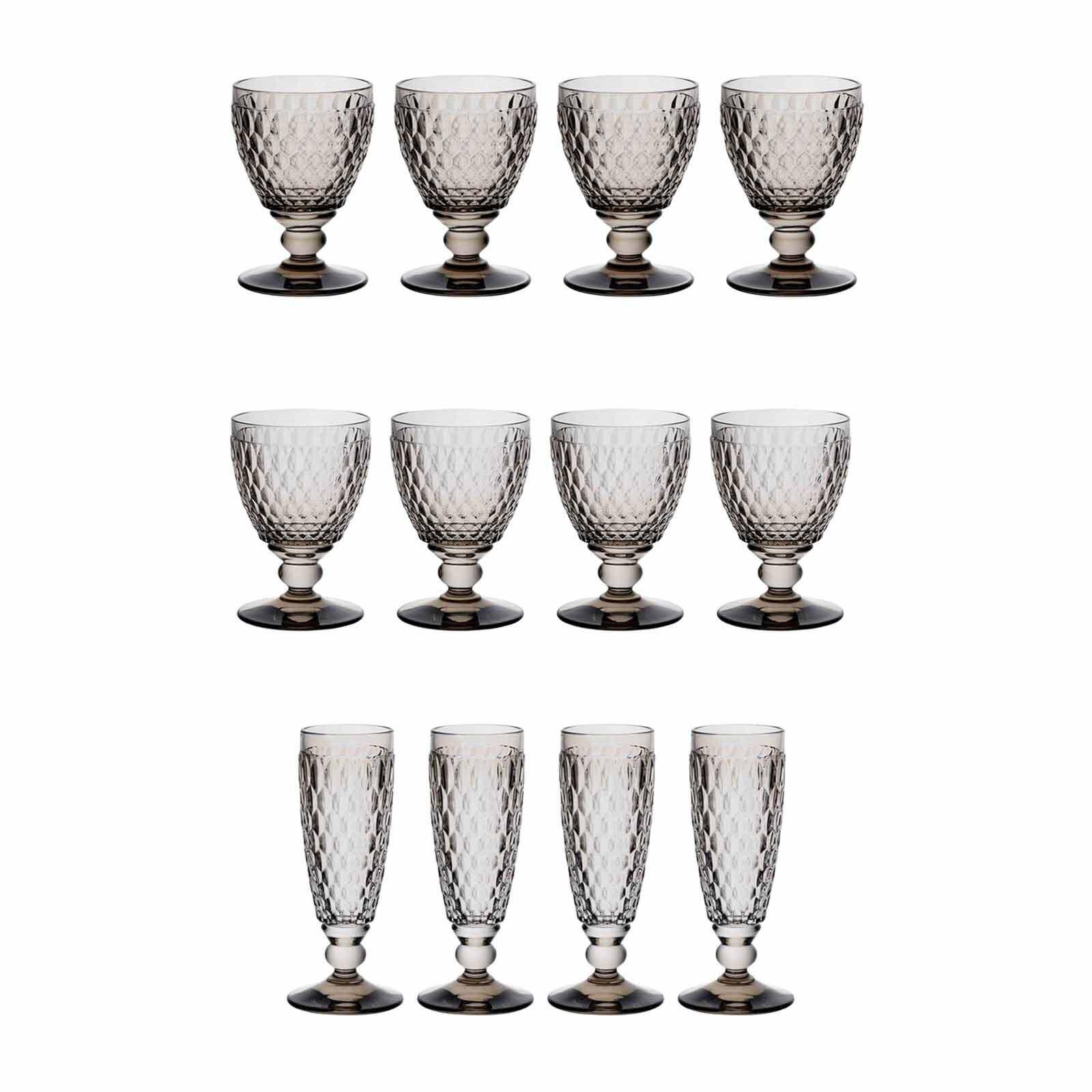 WASSER-, WEIN- UND SEKTGLÄSER Boston Coloured Smoke 12er Set - Grau, Glas - Villeroy & Boch