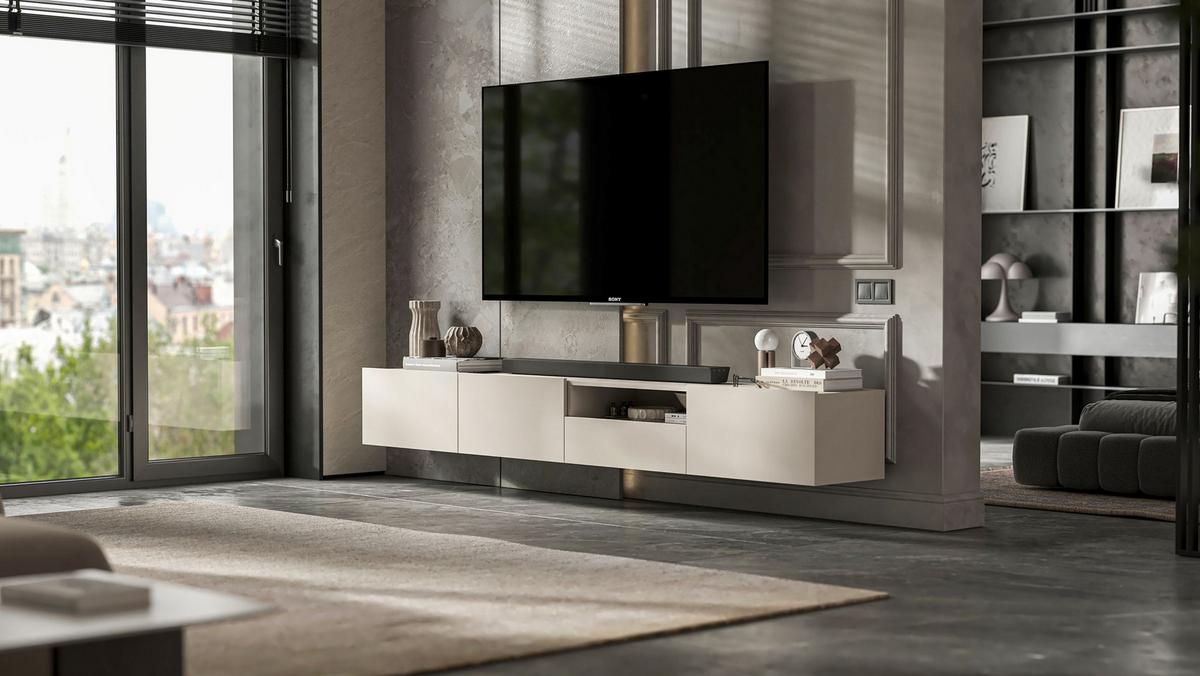 TV-SCHRANK Enjoy Kaschmir matt 120 cm - Kaschmir, Holzwerkstoff (120/30/35cm) - Meble Lindner