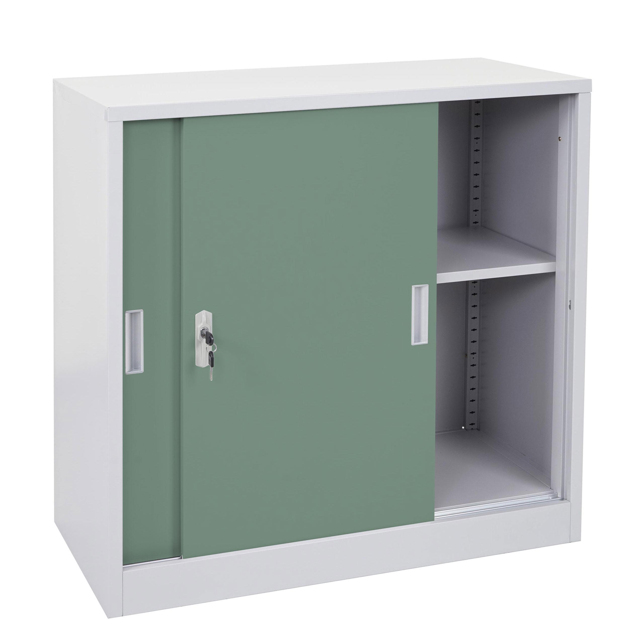 AKTENSCHRANK Green - Grün, Metall (90/90/45cm) - MCW