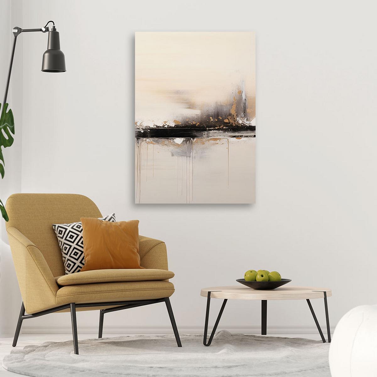 LEINWANDBILD Beige Abstraktion 40x60cm - Beige, Textil (40/60cm) - Feeby