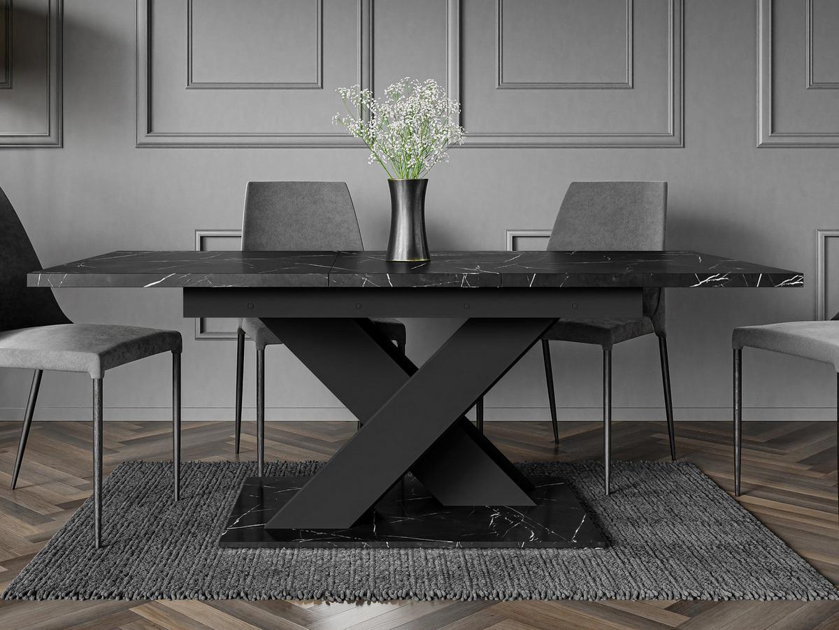 ESSTISCH Bronx - Schwarz, Holzwerkstoff (80/140/76cm) - MIRJAN24