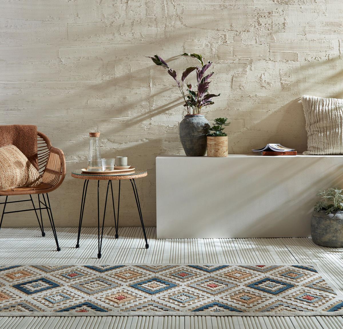 OUTDOORTEPPICH Waschbar LAGAN, orientalisch, Beige, 80 x 230 cm - Beige, Textil (80/230cm) - KADIMA DESIGN