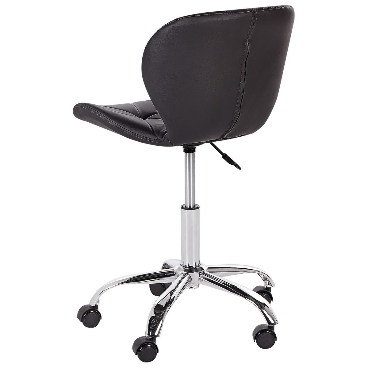 SCHREIBTISCHSTUHL Schwarz Valetta - Schwarz, Kunststoff (48/76/48cm) - Beliani