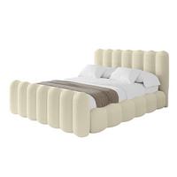 POLSTERBETT mit Bettkasten, Fußteil und Lattenrost, Bett mit Matratze H3/H4 - SORA-Z 180x200 Beige - Taupe, Holzwerkstoff/Textil (180/200cm) - ALTDECOR