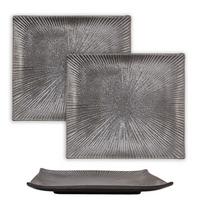 SUSHI TELLER (2-tlg.) - Schwarz, Keramik (23.4/3.8/26cm) - Intirilife