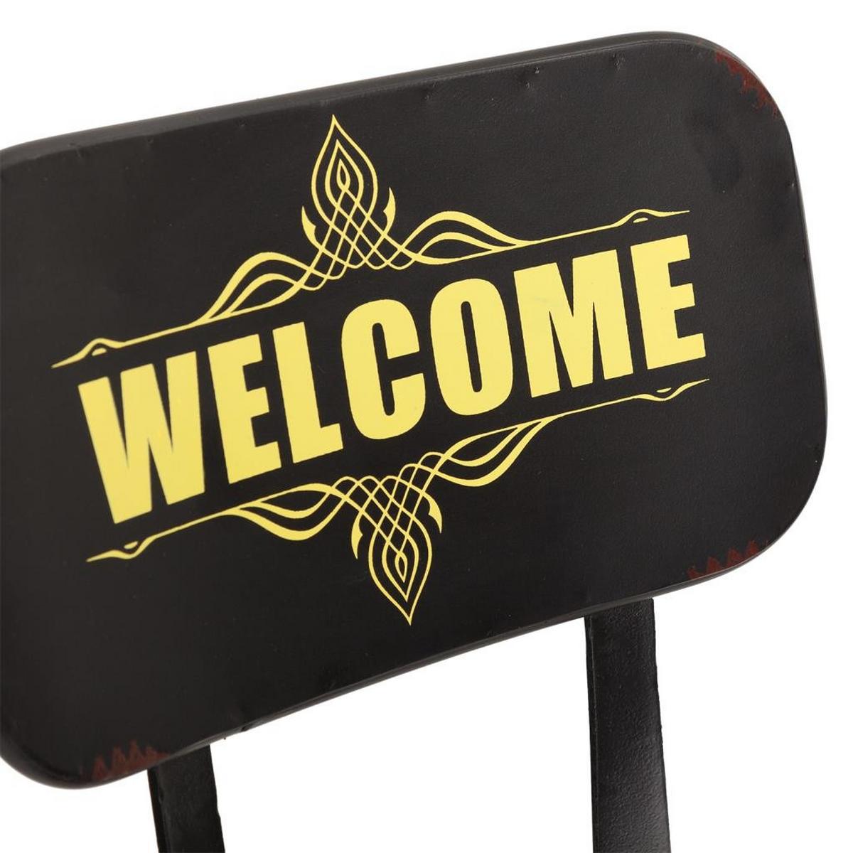 HOCKER aus Metall, schwarz, 46x40x100cm - Multicolor, Metall (46/100/40cm) - Wanderlust