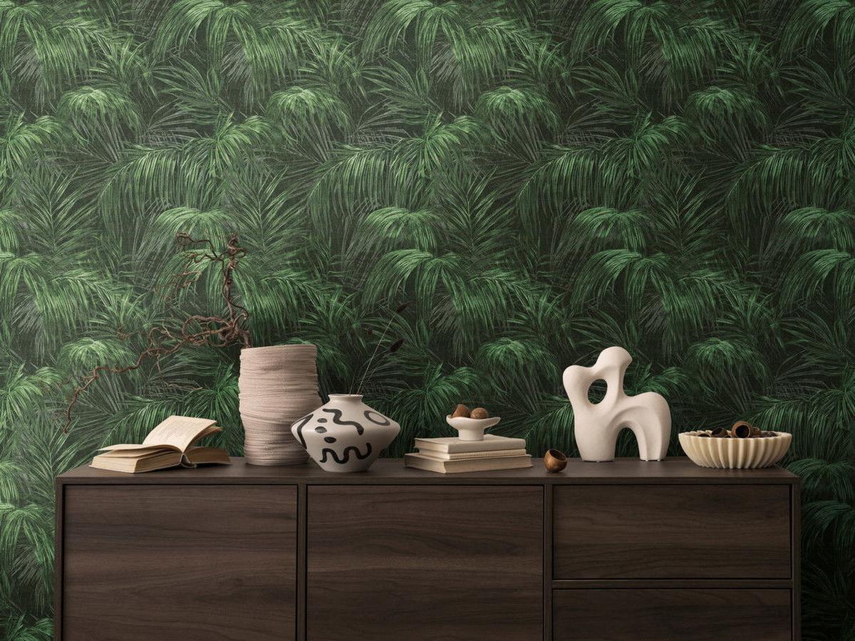 VLIESTAPETE Grün 53/1005 cm - Grün, Textil (53/1cm) - KUNSTLOFT
