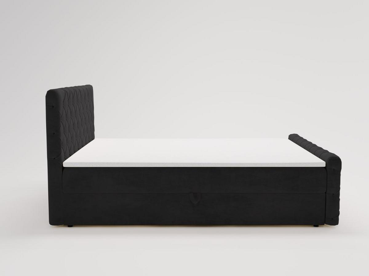 BOXBETT Lunaris 160x200 Schwarz - Schwarz, Holz/Textil (160/200cm) - Graingold