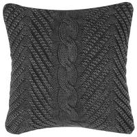 DEKOKISSEN Dunkelgrau 45/45 cm Konni - Dunkelgrau, Naturmaterialien/Textil (45/45cm) - Beliani