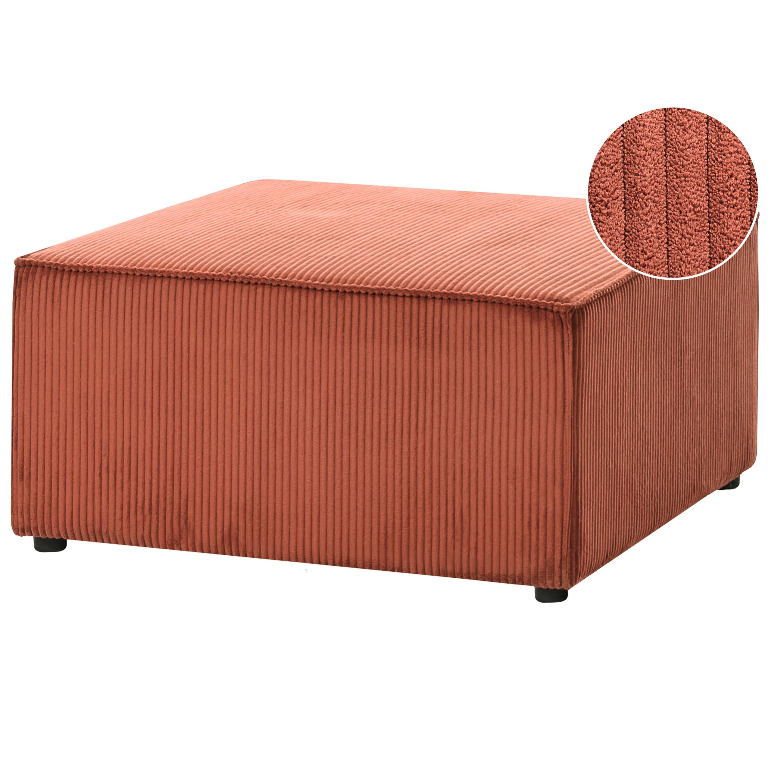 OTTOMANE Cord Goldbraun Lemvig - Goldfarben, Textil (83/41/83cm) - Beliani