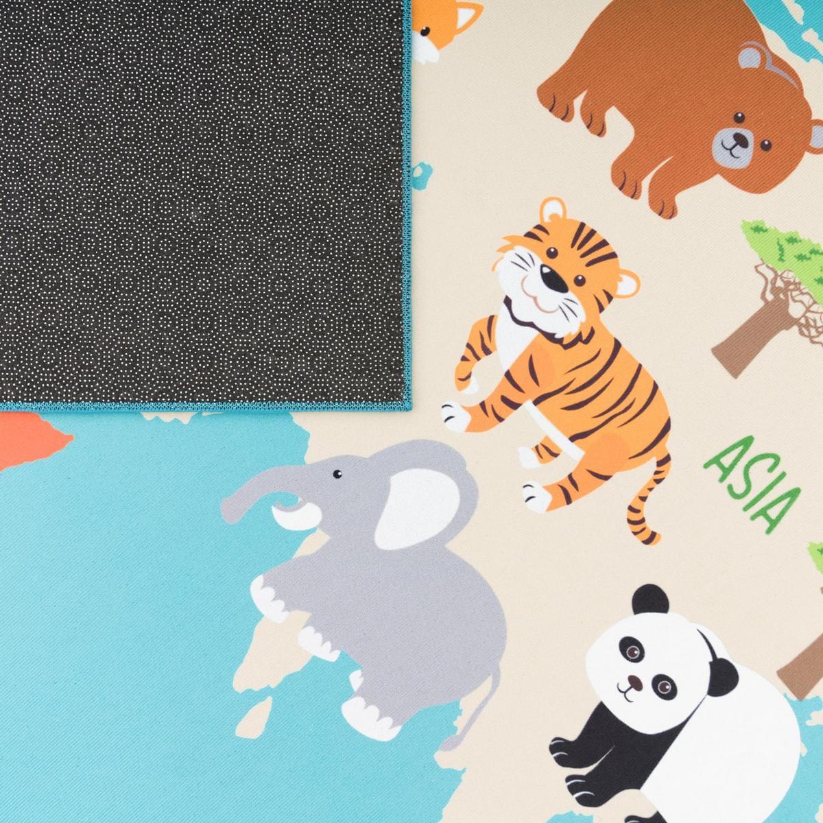 KINDERTEPPICH Türkis 100 x 200 cm - Türkis, Kunststoff (100/200cm) - TT Home