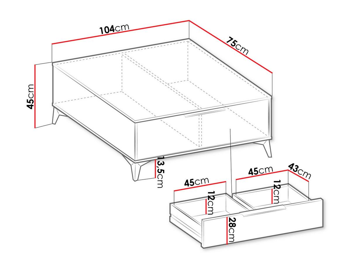 COUCHTISCH Xylix Bis 1SZ - Nussbaumfarben/Schwarz, Holzwerkstoff/Metall (75/104/45cm) - MIRJAN24