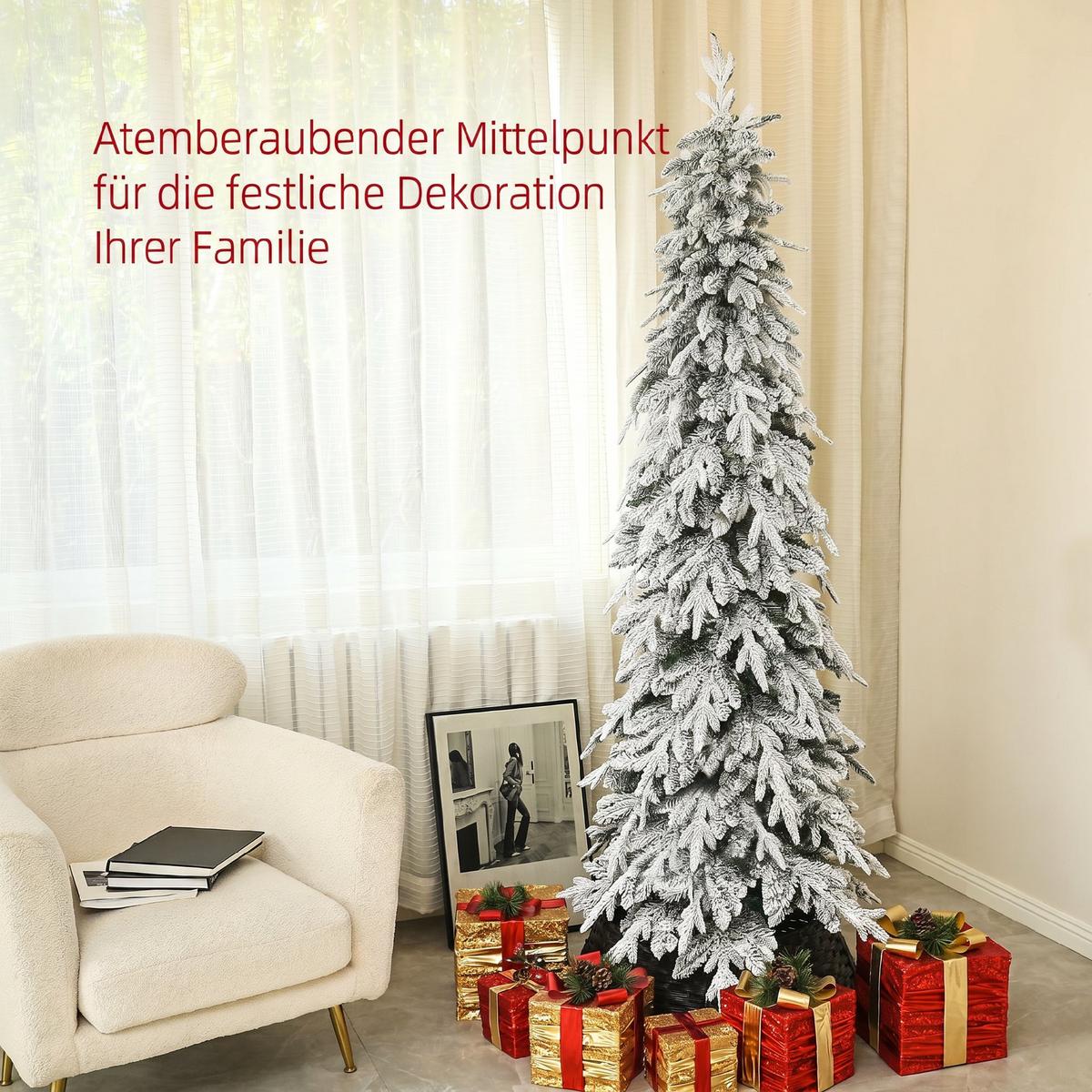 WEIHNACHTSBAUM Stahl PE Grün - Grün, Kunststoff (210cm) - HOMCOM