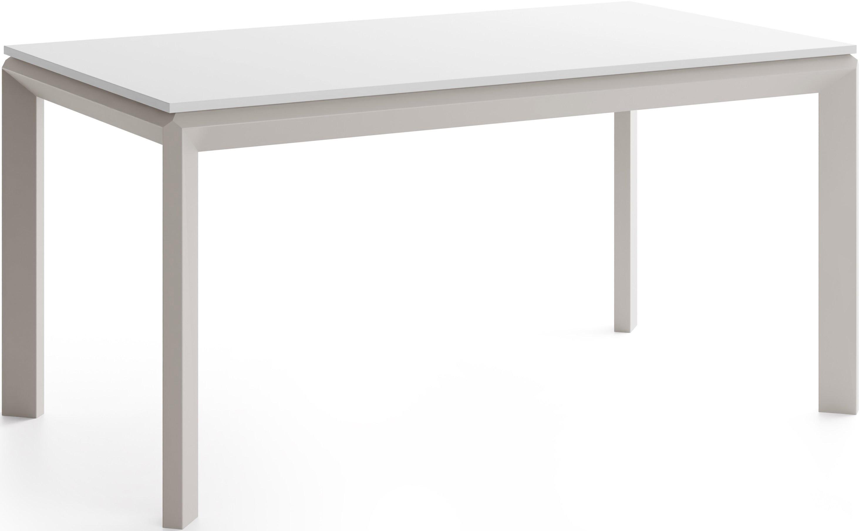 ESSTISCH Elan rechteckig ausziehbar verlängerbar mit Schwarzen Metallbeinen, Weiß 180-270/90/76 cm - Kaschmir/Beige, Holzwerkstoff/Metall (90/270/78cm) - WFL GROUP