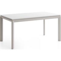 ESSTISCH Elan rechteckig ausziehbar verlängerbar mit Schwarzen Metallbeinen, Weiß 160-250/90/76 cm - Kaschmir/Beige, Holzwerkstoff/Metall (90/250/78cm) - WFL GROUP