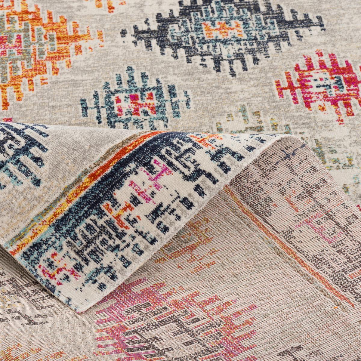 KURZFLOR DESIGNER TEPPICH MODERN VINTAGE ORIENT MUSTER - Nickelfarben, Textil (120/170cm) - Pergamon