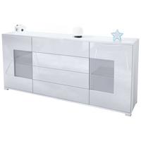 SIDEBOARD Grömitz Weiß Hochglanz - Weiß Hochglanz, Holzwerkstoff (166.5/75.5/35cm) - Vladon