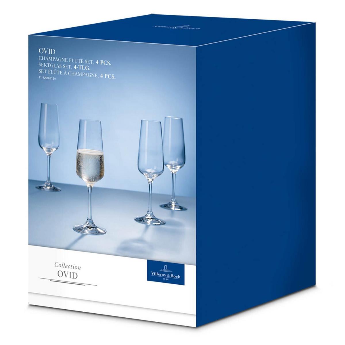 CHAMPAGNERGLÄSER Ovid transparent 250 ml 4er Set - Transparent, Glas (0.25L) - Villeroy & Boch