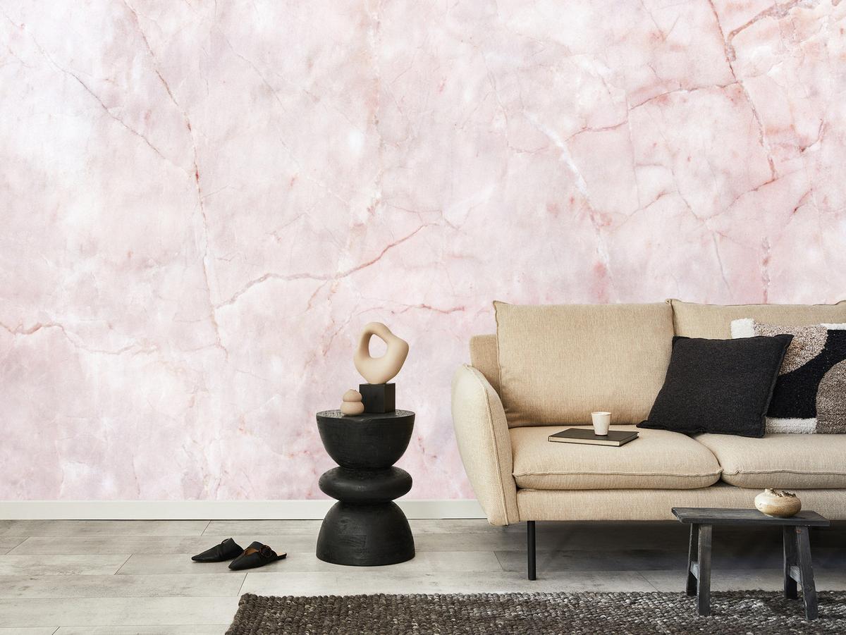FOTOTAPETE Rosa Marmor Abstraktion Moderne Muster 100x70 - Rosa, Papier (100/70cm) - Muralo