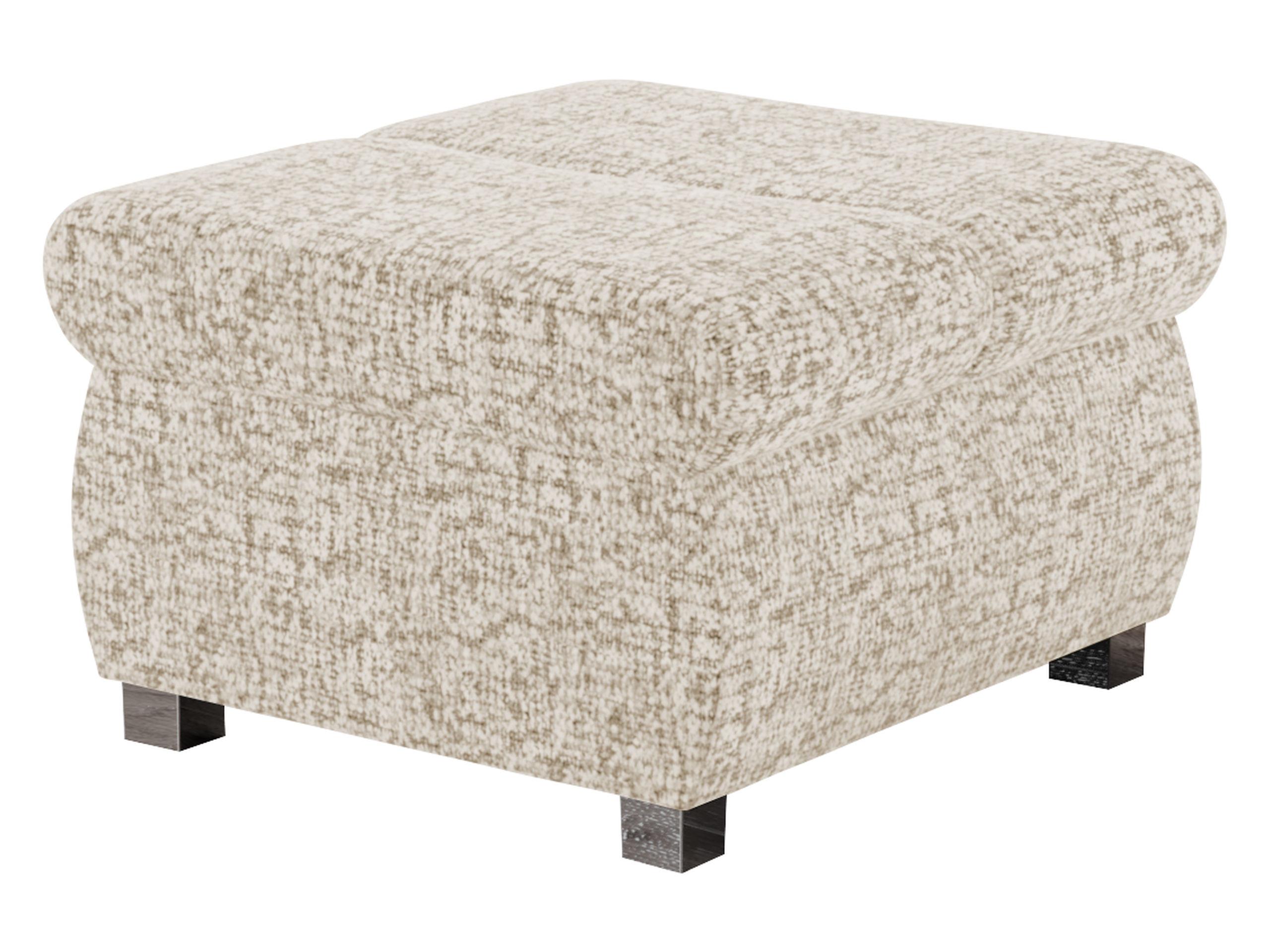 POLSTERHOCKER Bangkok Klein - Silberfarben/Naturfarben, Holz/Kunststoff (60/39/60cm) - MIRJAN24