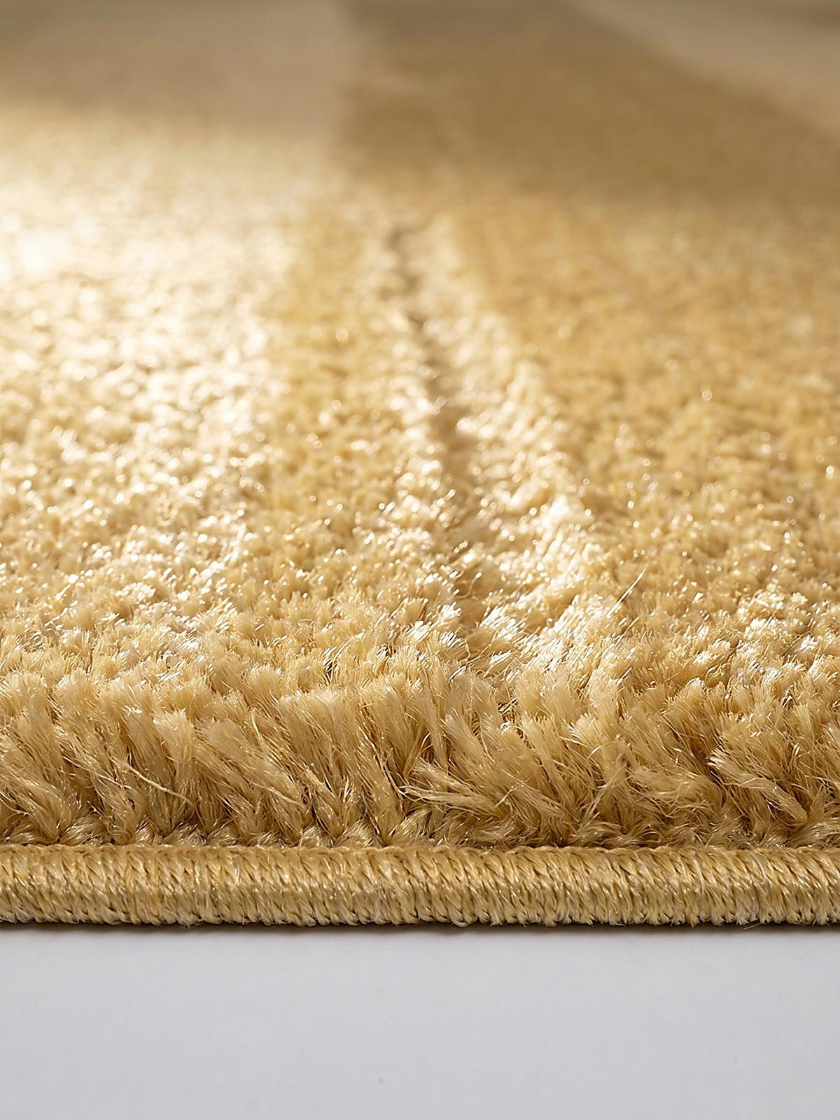 HOCHFLORTEPPICH Antirutsch Uni ALDAN Polyester Gold 160 x 220 cm - Goldfarben, Textil (160/220cm) - KADIMA DESIGN