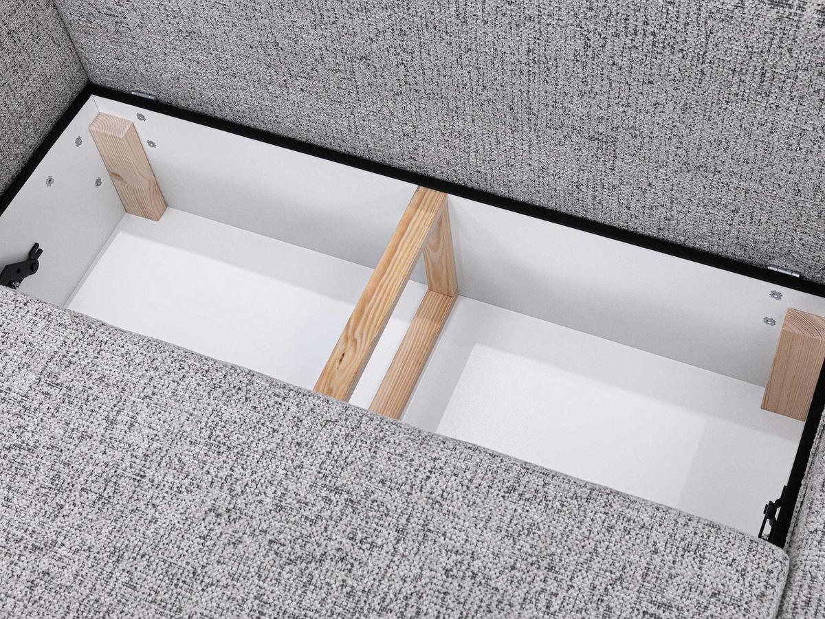 ECKSCHLAFSOFA Lorenzo - Graphitfarben/Schwarz, Holz/Kunststoff (260/165cm) - MIRJAN24