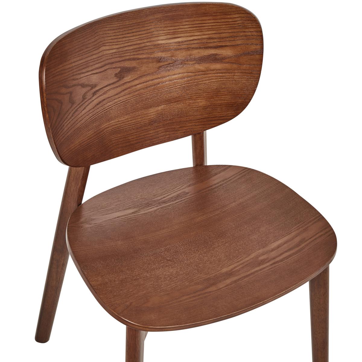 ESSZIMMERSTUHL 2er-Set Holz Dunkelbraun Overly - Dunkelbraun, Holz (49/80/47cm) - Beliani
