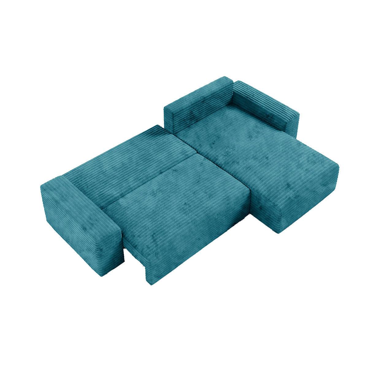 ECKSOFA Fabio 3 Sitzplätze Hellblau - Blau, Holz (300/185cm) - Petits-meubles