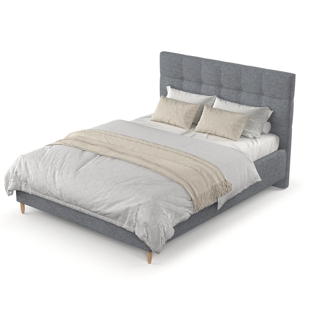 POLSTERBETT Cora 160/200 cm Grau im Neve Stoff - Naturfarben/Grau, Holz/Holzwerkstoff (160/200cm) - AltaBeds