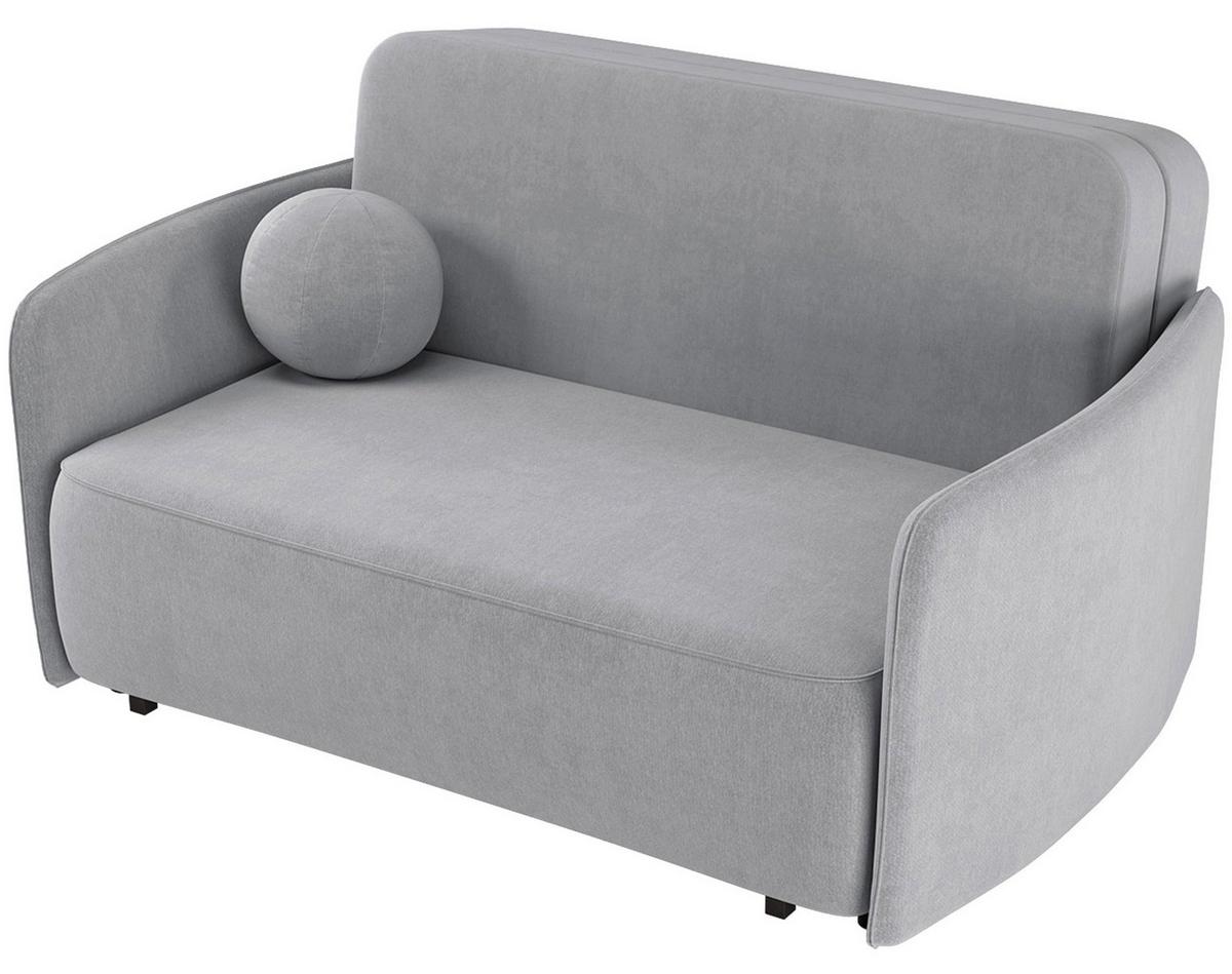 SCHLAFSOFA Paxi 165 cm - Hellgrau/Schwarz, Textil/Metall (165/84/106cm) - Selsey