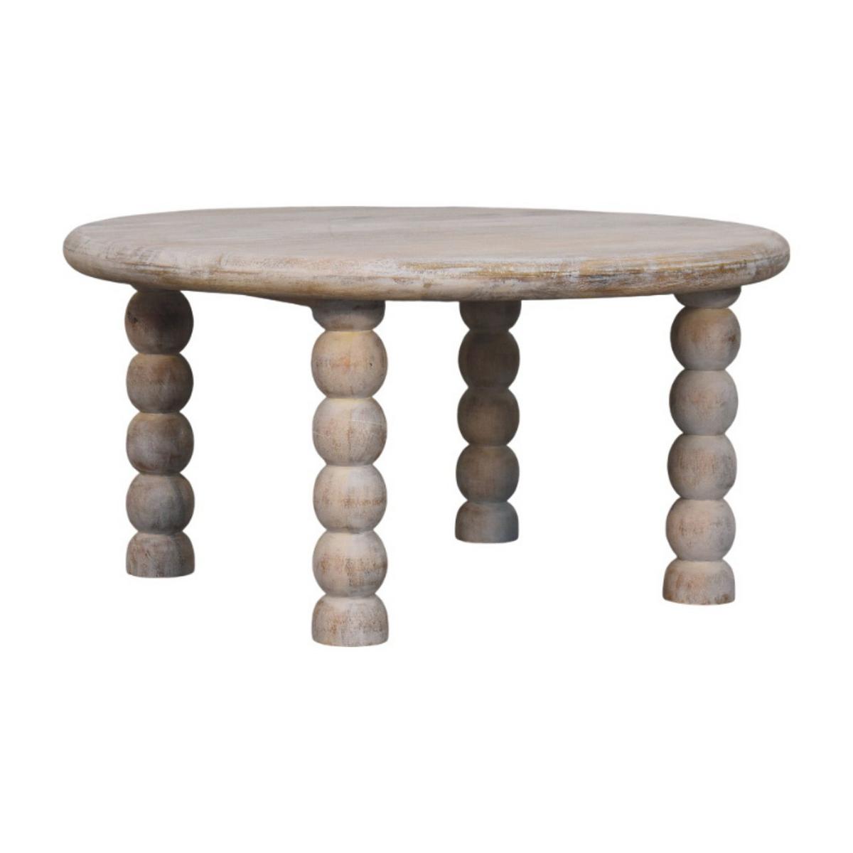 COUCHTISCH mit Salted-Oak-Finish, Platz auf der Oberfläche, grau - Braun/Grau, Holz (80/80/40cm) - Artisan Furniture