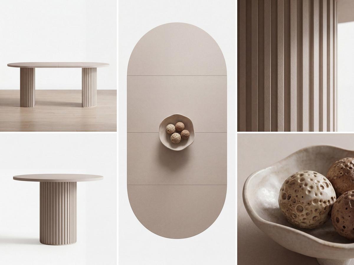 ESSTISCH Norin rund ausziehbar verlängerbar, Beige 100-188/100/75 cm - Sandfarben/Beige, Holzwerkstoff (100/188/75cm) - WFL GROUP