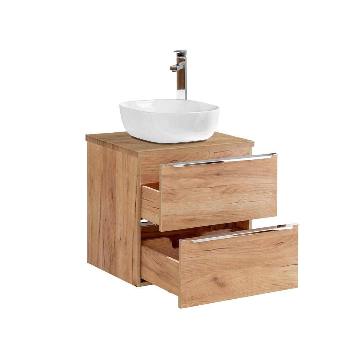 BADMÖBEL 60.4cm April 2er-Set Holz - Braun, Holzwerkstoff (60.4/59/46cm) - Petits-meubles